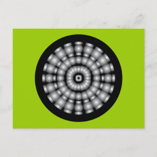 Silver Spheres Dartboard Postcard