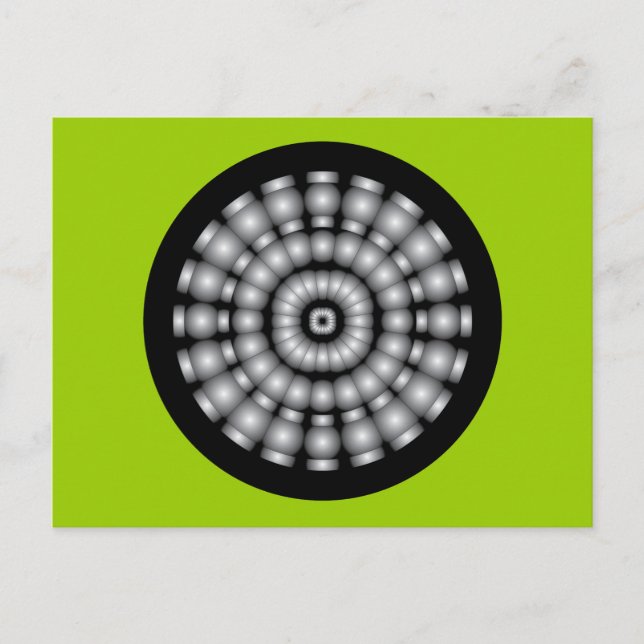 Silver Spheres Dartboard Postcard (Front)
