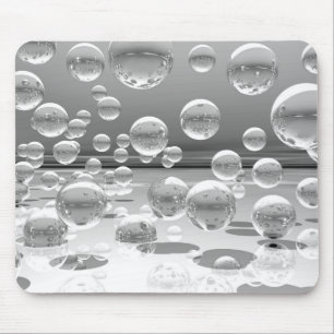 Silver Spheres Mouse Pad