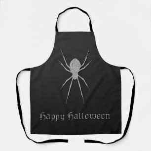 Silver Spider Halloween Apron
