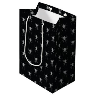Silver Spider Halloween Medium Gift Bag