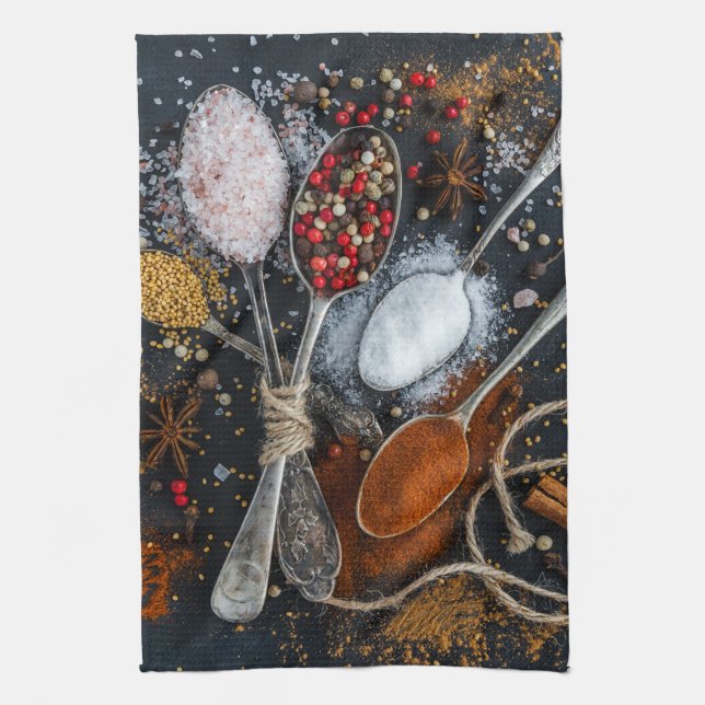 Silver Spoons & Spices Kitchen Towel (Vertical)