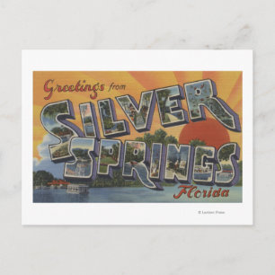 Silver Springs, Florida - Large Letter Scenes 2 Postcard