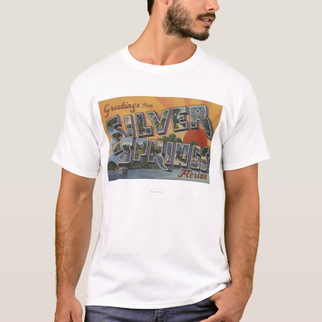 Silver Springs, Florida - Large Letter Scenes 2 T-Shirt (Front)