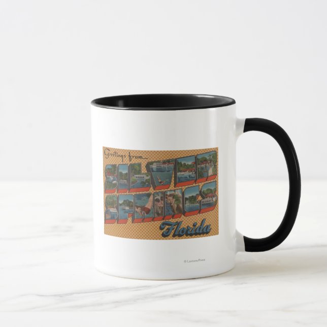 Silver Springs, Florida - Large Letter Scenes Mug (Right)