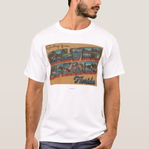 Silver Springs, Florida - Large Letter Scenes T-Shirt