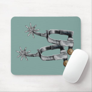 Silver spurs mouse pad