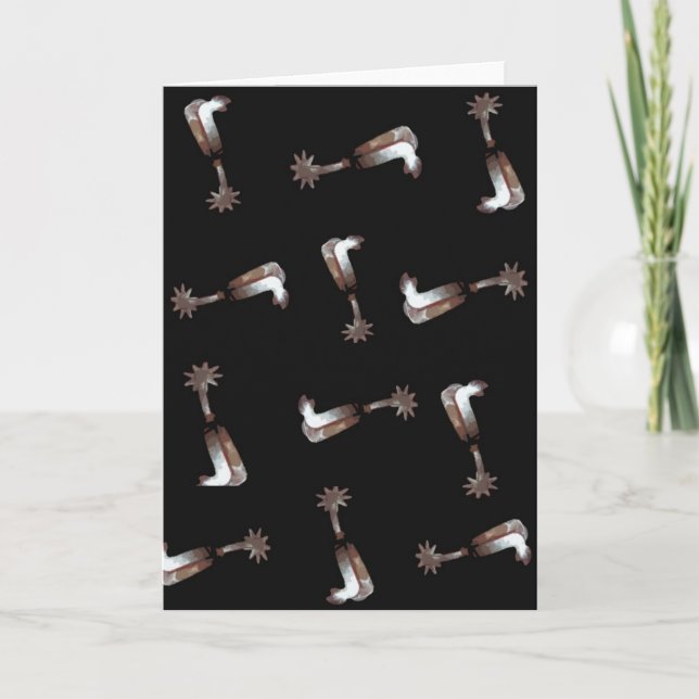 SILVER SPURS WESTERN GREETING CARD (Front)