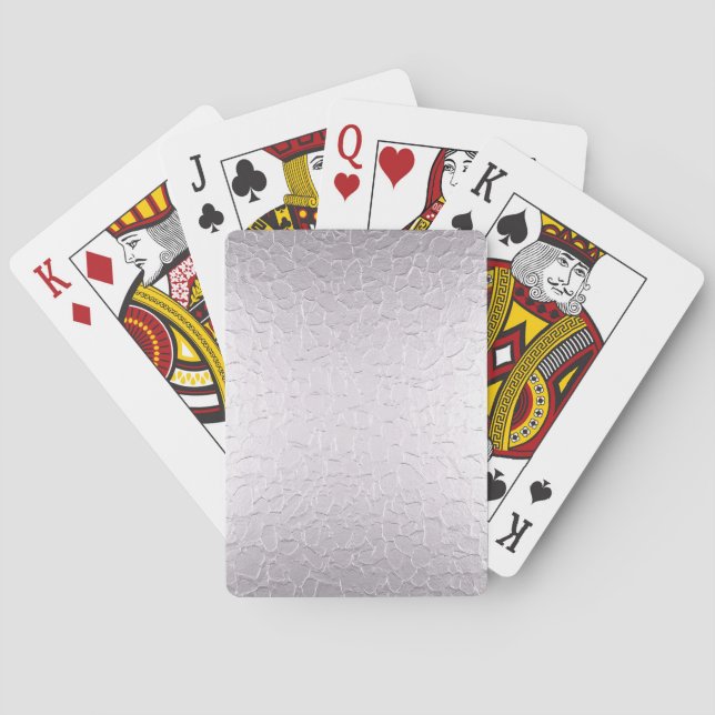 Silver Stainless Shiny Metallic Playing Cards (Back)