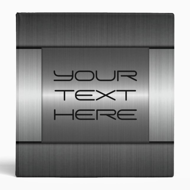 Silver Stainless Steel Metal Binder (Front)