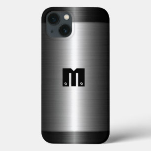 Silver Stainless Steel Metal iPhone 13 Case