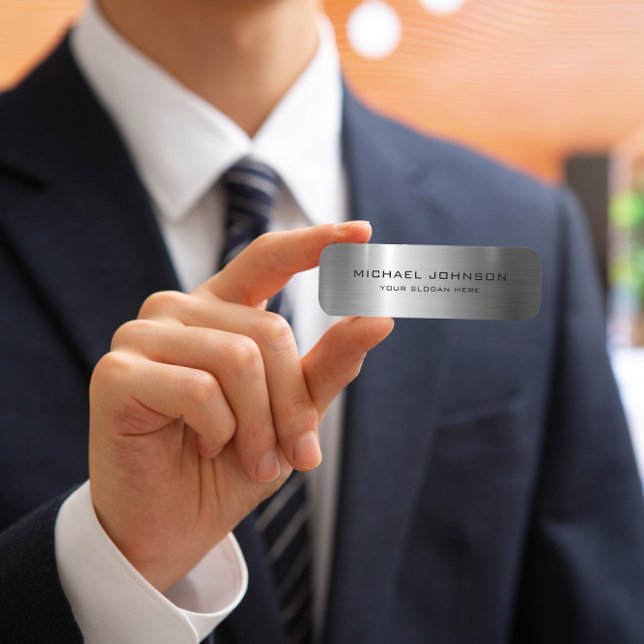 Silver Stainless Steel Metal Name Tag (Creator Uploaded)