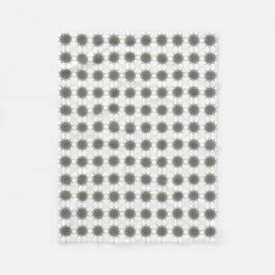 Silver star geometric pattern fleece blanket