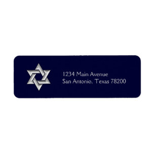 Silver Star of David on Any Colour Background
