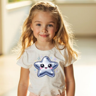 Silver Star Y2K Sparkle Kids Shirt