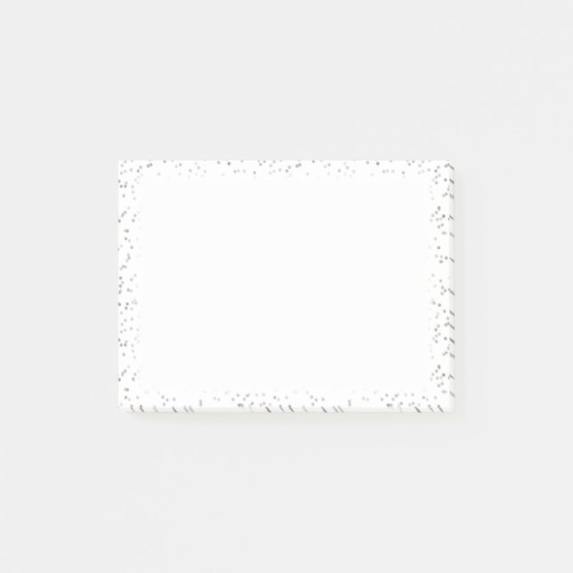 Silver Stardust Confetti Wedding Planner Post-it Notes (Front)
