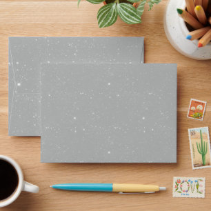 Silver Starry Night Sparkles Envelope