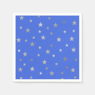Silver Stars and royal blue Napkin