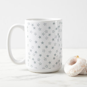 Silver stars coffee mug