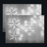 Silver Stars & Elegant Bokeh Lights Engagement Invitation<br><div class="desc">Silver Stars & Elegant Bokeh Lights Engagement Invitations. Customize for any event.</div>