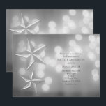 Silver Stars & Elegant Bokeh Lights Engagement Invitation<br><div class="desc">Silver Stars & Elegant Bokeh Lights Engagement Invitations. Customize for any event.</div>