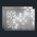 Silver Stars & Elegant Bokeh Lights Engagement Invitation<br><div class="desc">Silver Stars & Elegant Bokeh Lights Engagement Invitations. Customize for any event.</div>