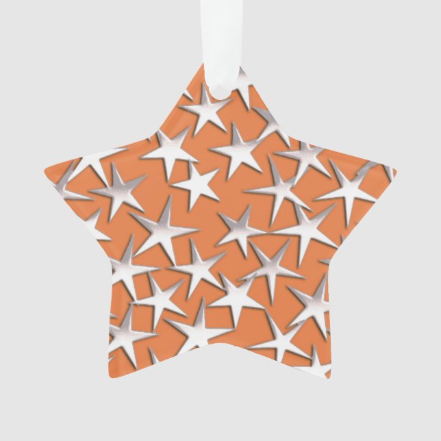 Silver stars on copper ornament (Front)