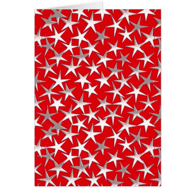 Silver stars on dark red (Front)