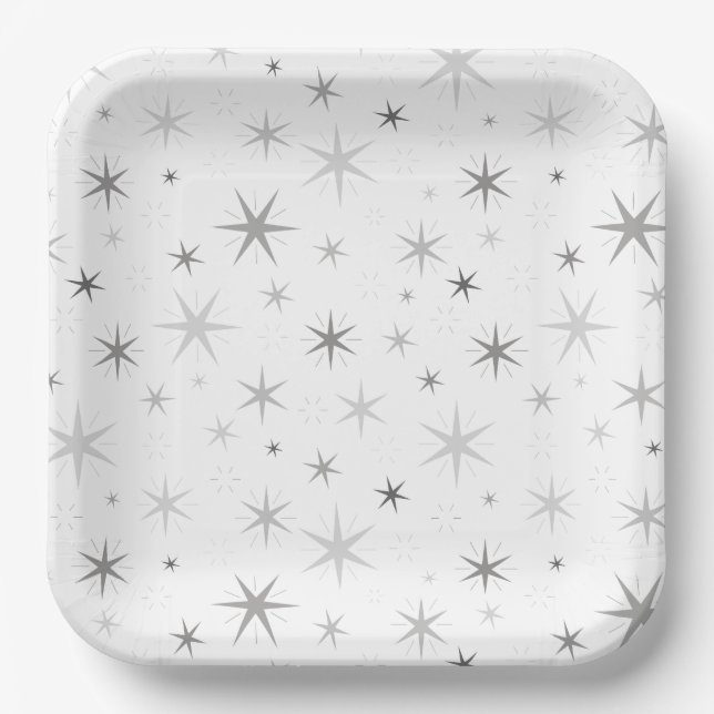Silver Stars Pattern Plates (Front)