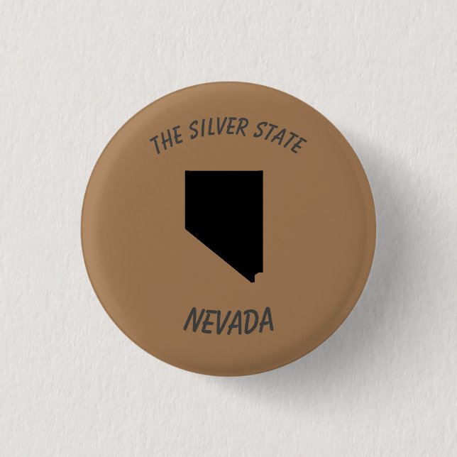 Silver State Badge 1 Inch Round Button (Front)