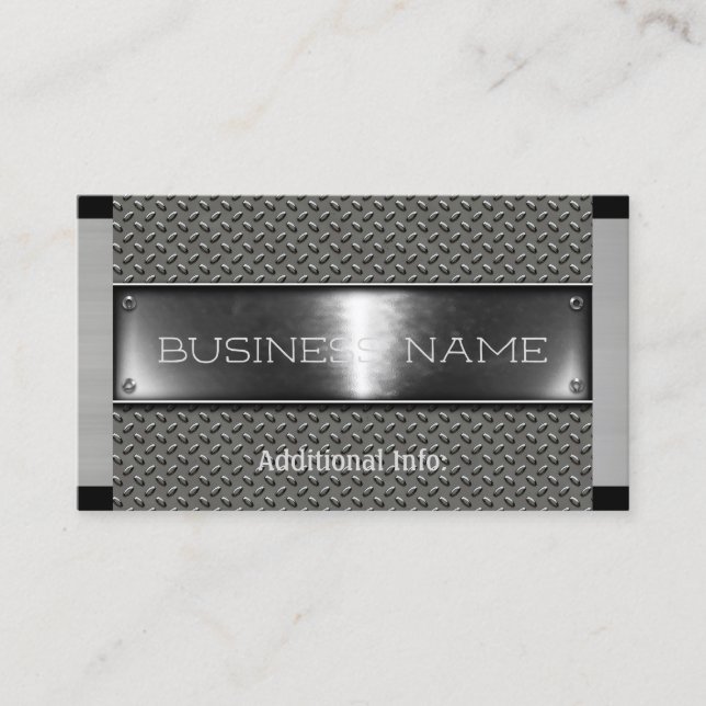 Silver Steel Business Card (Front)