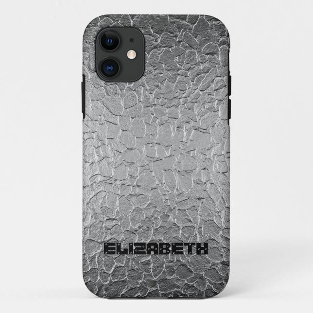 Silver Steel Metal Case-Mate iPhone Case (Back)