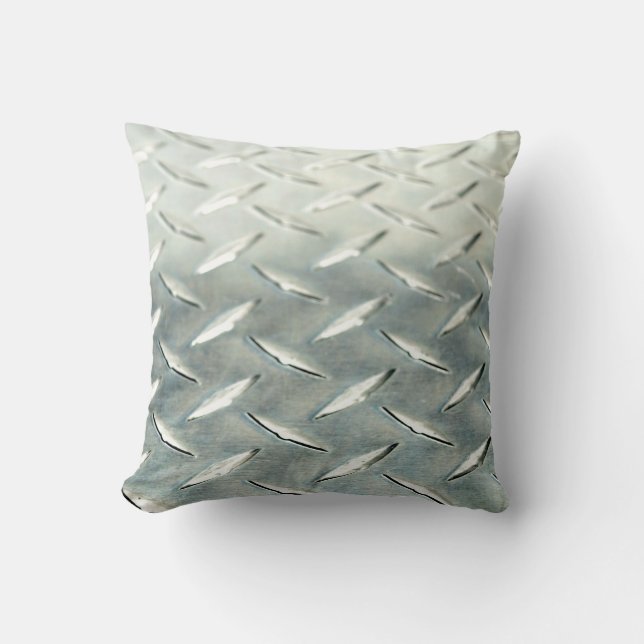 SILVER STEEL THROW PILLOW (Front)