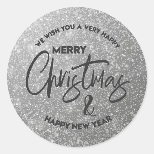 Silver Sticker Merry Christmas (Front)