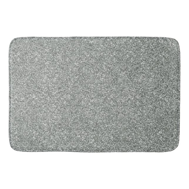 Silver Stone Gary Gold Marble Purple Glitter Bath Mat (Front)