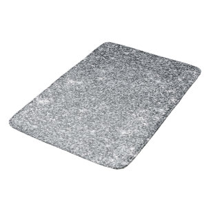 Silver Stone Gary Gold Marble Purple Glitter Bath Mat