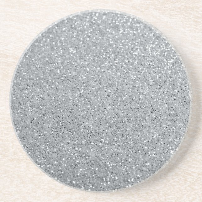 Silver Stone Gary Gold Marble Purple Glitter Coaster (Front)