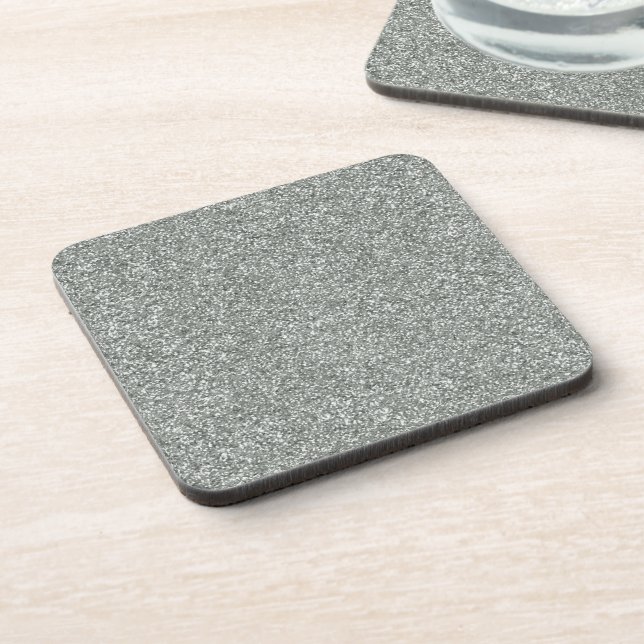 Silver Stone Gary Gold Marble Purple Glitter Coaster (Left Side)