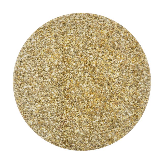 Silver Stone Gary Gold Marble Purple Glitter Cutting Board (Front)