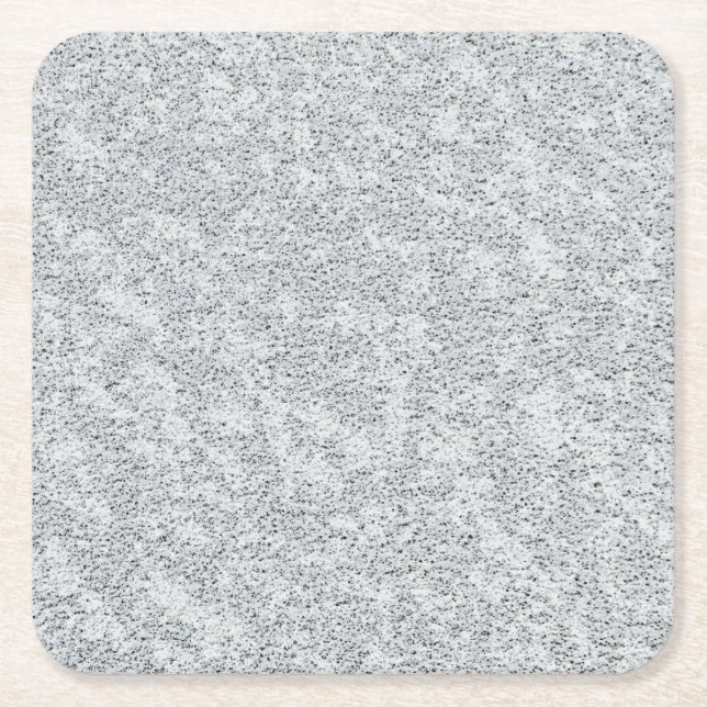 Silver Stone Gary Gold Marble Purple Glitter Square Paper Coaster (Front)