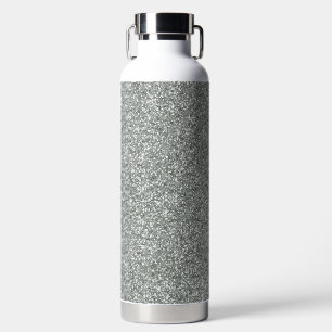 Silver Stone Gary Gold Marble Purple Glitter Water Bottle
