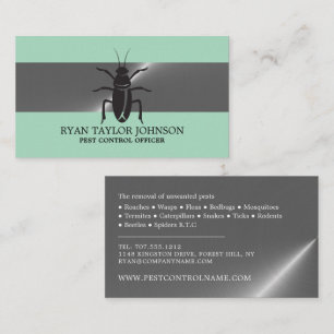 Silver Strip - Black Cockroach - Pest Control Business Card