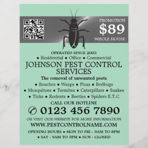 Silver Strip - Black Cockroach - Pest Control Flyer