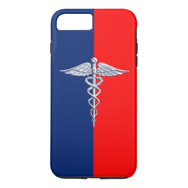 Silver Style Caduceus Medical Symbol League Case-Mate iPhone Case (Back)