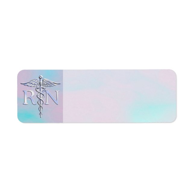 Silver Style RN Caduceus Medical Mother Pearl (Front)