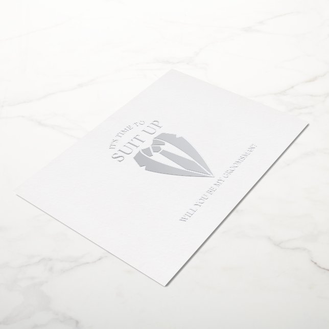 Silver Suit Personalized Groomsman Proposal (Rotated)