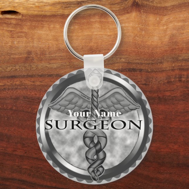 Silver surgeon  keychain (Front)