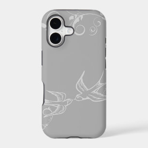 Silver Swallow iPhone Cover
