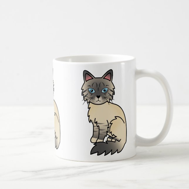 Silver Tabby Birman / Ragdoll Cat Coffee Mug (Right)