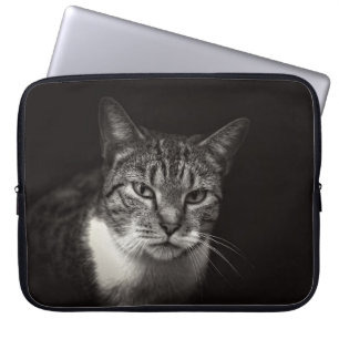 SILVER TABBY CAT LAPTOP SLEEVE